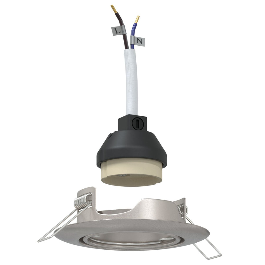 Lampen Set Van 12 Metaal 9 Cm Ingebouwde Lampen Rond Zilver