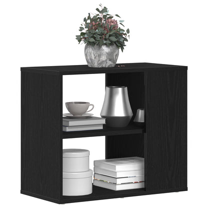 Dressoir Zwart Eik 60X30X50 Cm Bewerkt Hout