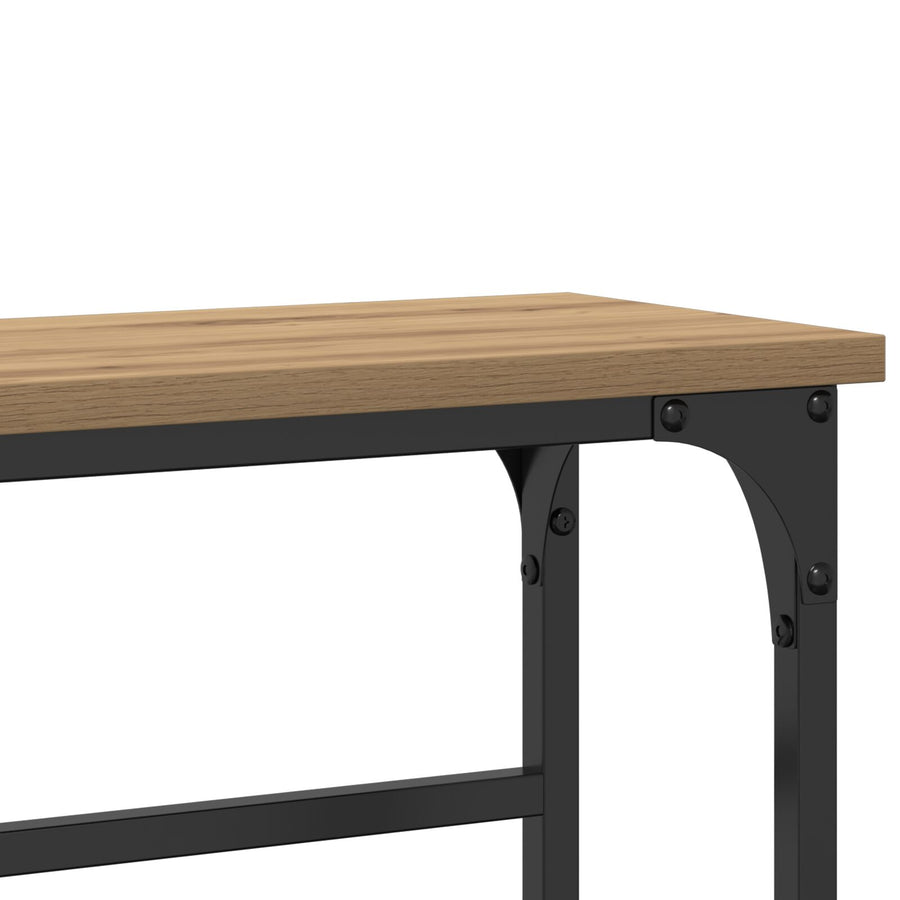 Console Tafel 75X19,5X75 Cm Geengineerd Hout & Staal Artisan eiken