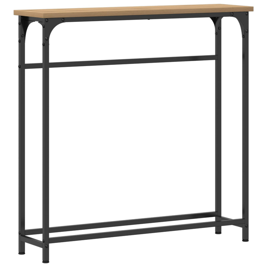 Console Tafel 75X19,5X75 Cm Geengineerd Hout & Staal Artisan eiken