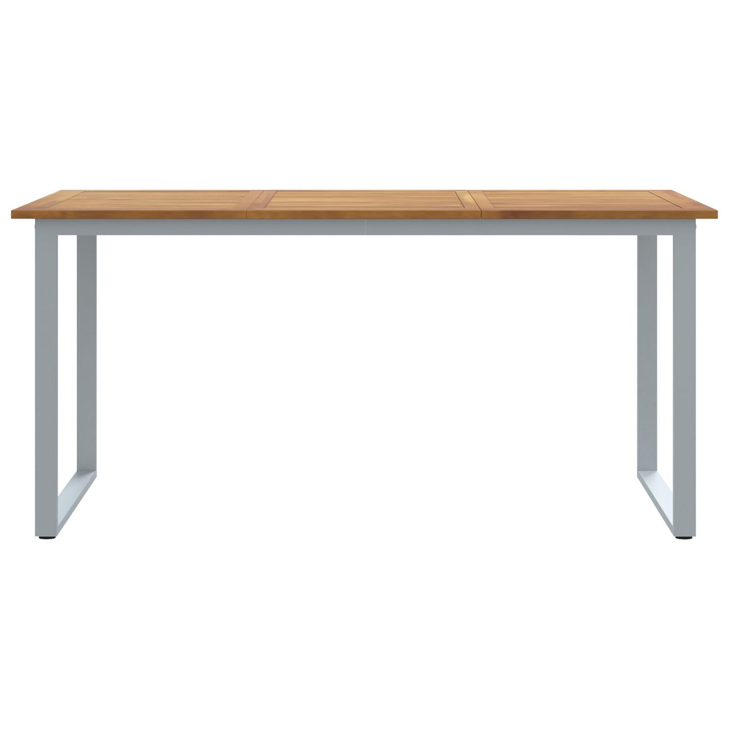Tuin Eettafel Staal & Massief Acaciahout 160 x 80 x 75 cm Overhangend ontwerp