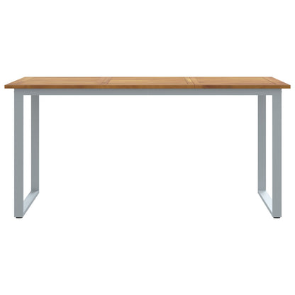 Tuin Eettafel Staal & Massief Acaciahout 160 x 80 x 75 cm Overhangend ontwerp