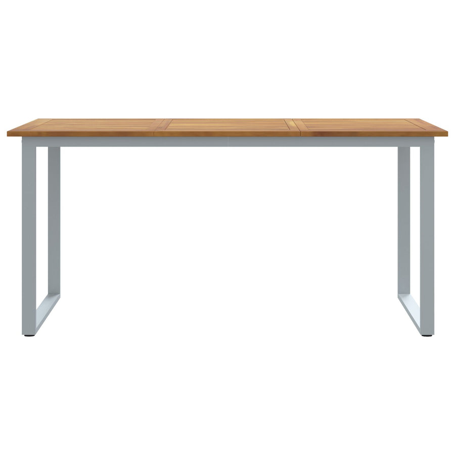 Tuin Eettafel Staal & Massief Acaciahout 160 x 80 x 75 cm Overhangend ontwerp