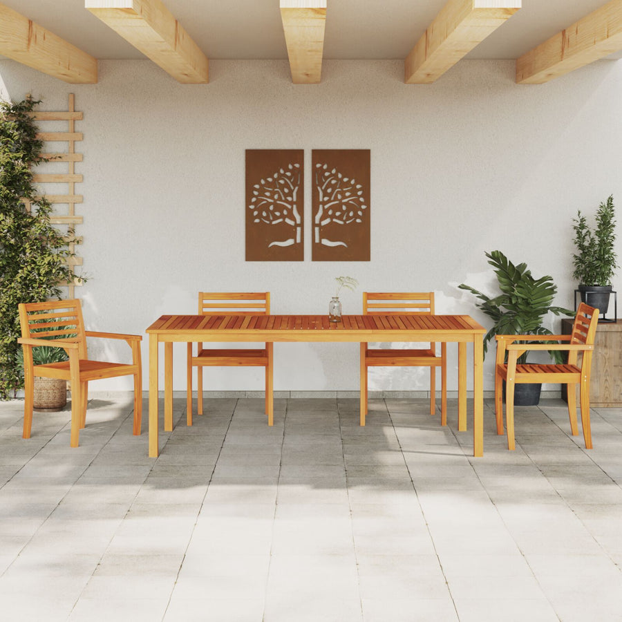 7 Delige Tuin Eetset Massief Houten Acacia