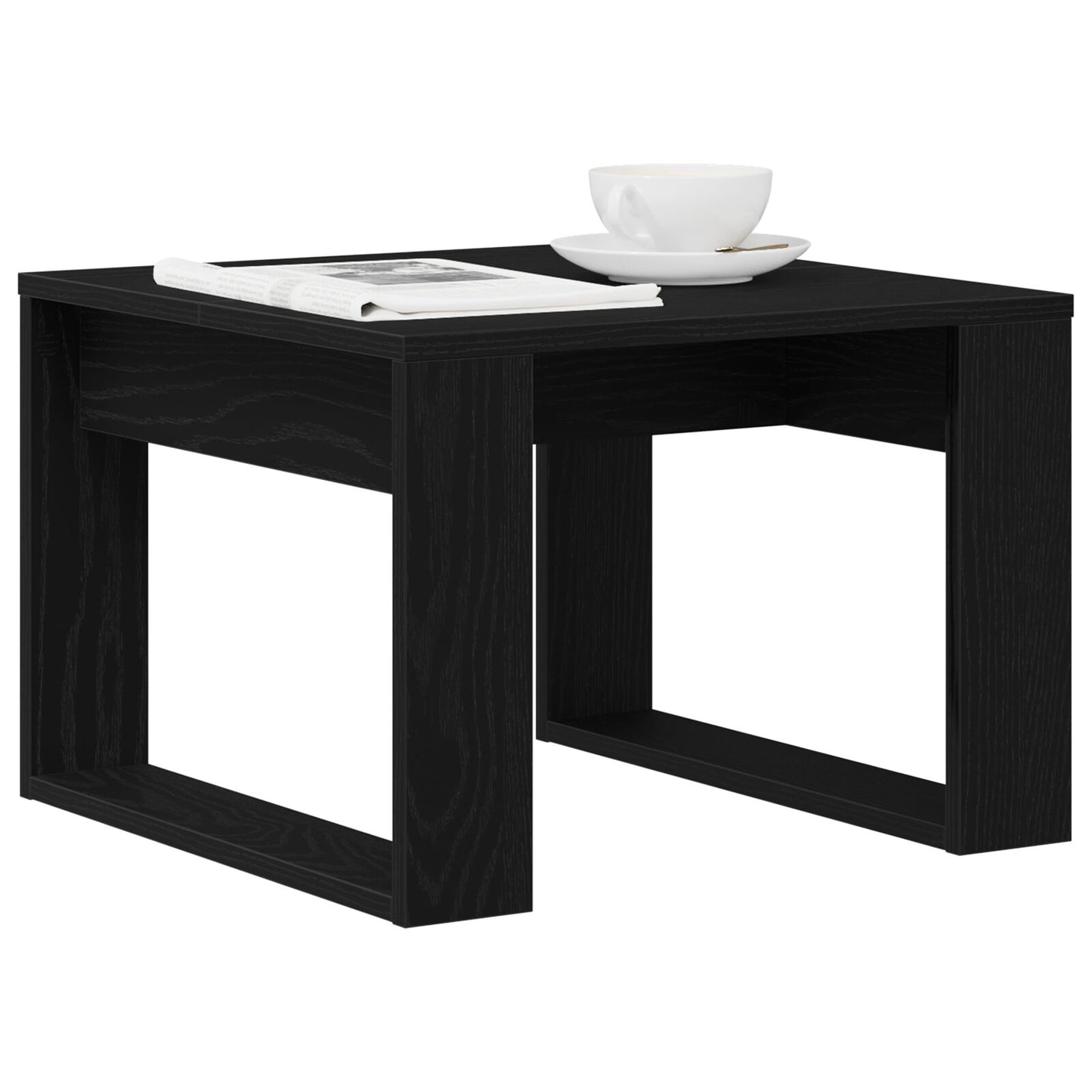 Zijtafel - , Gemaakt Van Engineered Wood 50 x 50 x 35 cm Zwarte eiken