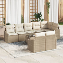 Tuin Sofa Set Set Van 9 Beige Poly Rattan Tuin Sofa Set Modern