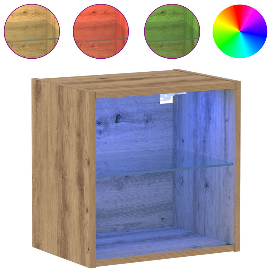 Zwevende Plank 2 Stuks 40X28.5X40 Cm Bewerkt Hout Artisan eiken