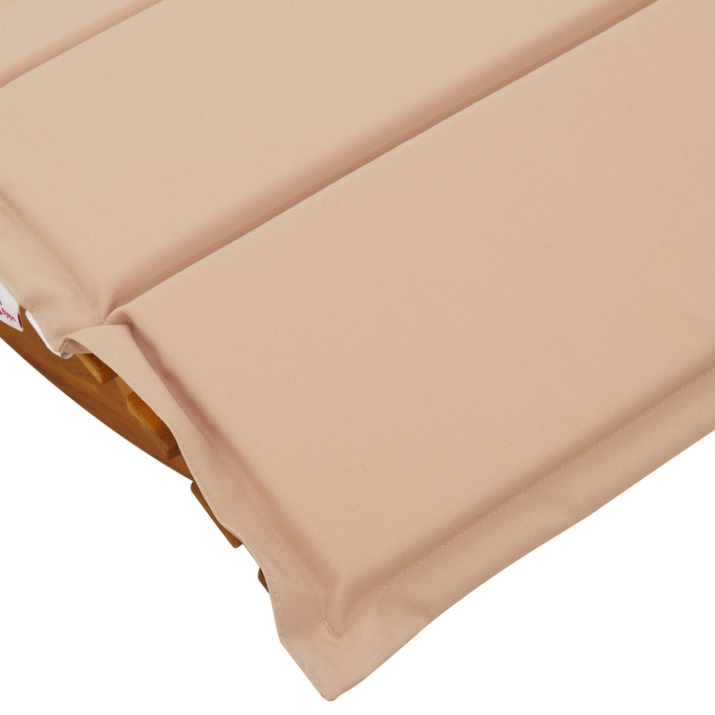 Zonligstoel Set Van 2 Beige Hout En Beklede Stof Groot