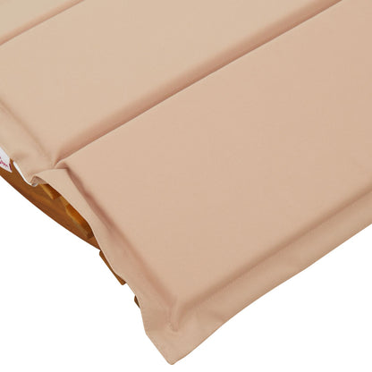 Zonligstoel Set Van 2 Beige Hout En Beklede Stof Groot