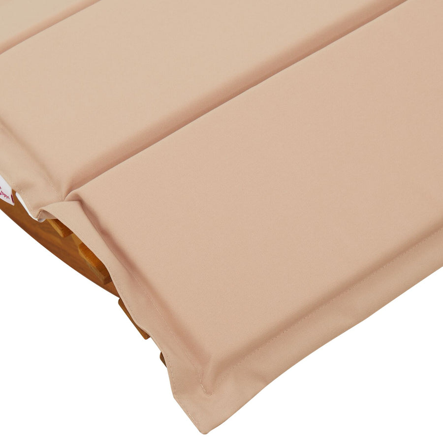 Zonligstoel Set Van 2 Beige Hout En Beklede Stof Groot