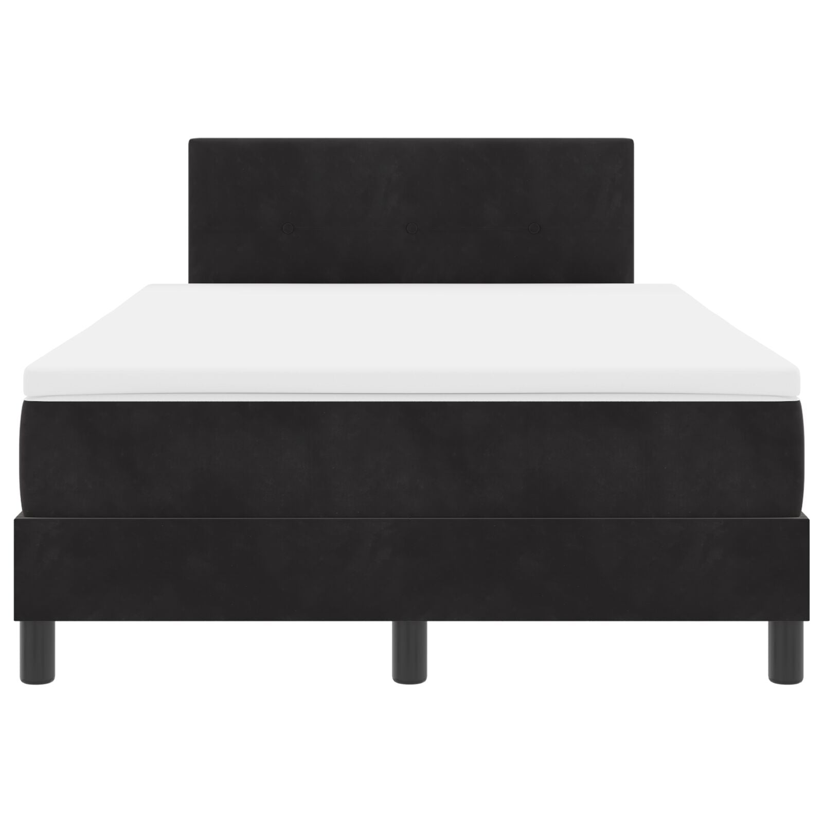 Boxspringbed Met Matras Zwart 120X200 Cm Velvet Blauw