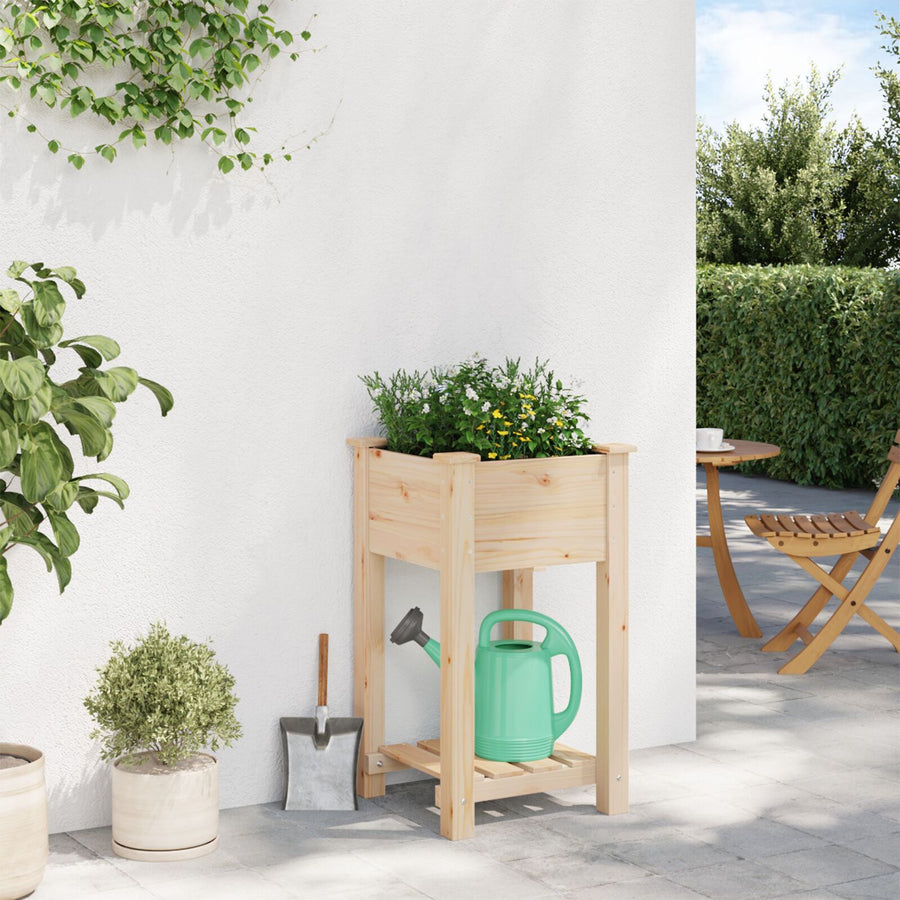 Tuinbak Met Plank 45X45X76 Cm Massief Vurenhout 45 x 45 x 76.5 cm