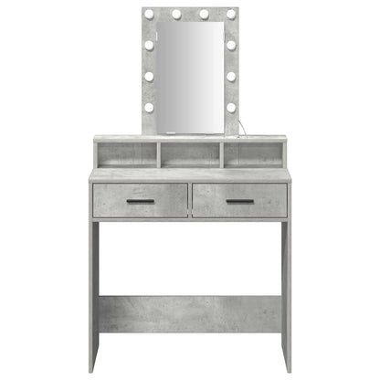 Kaptafel Met Led-Verlichting Beton grijs 79 x 41 x 140 cm