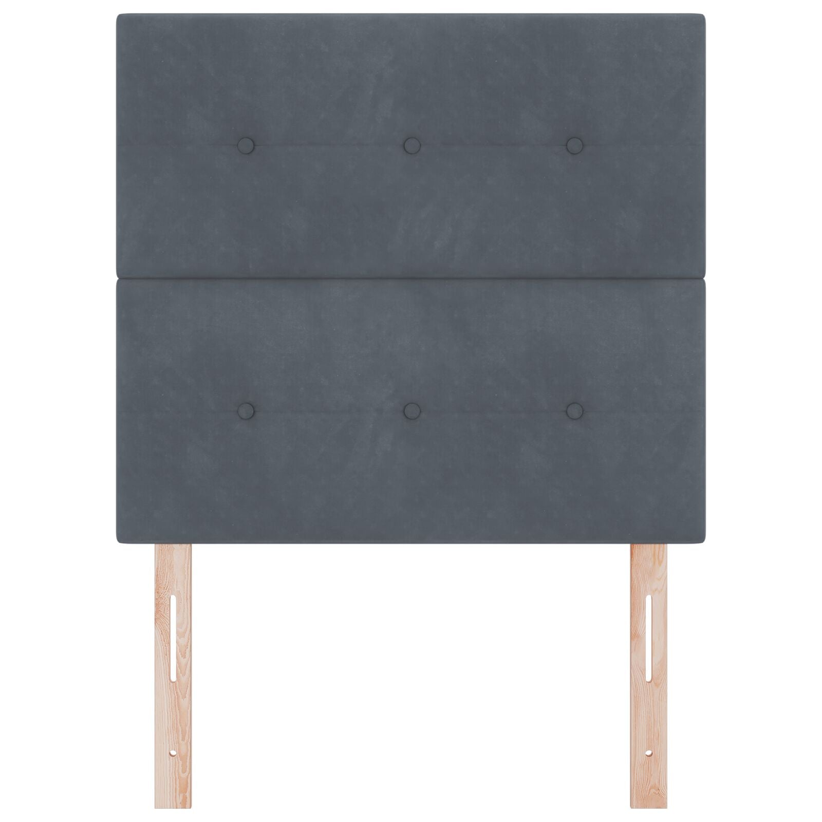 Hoofdbord Met Knopen Tufted Fluweel Donkergrijs 90 cm Hoog hoofdbord