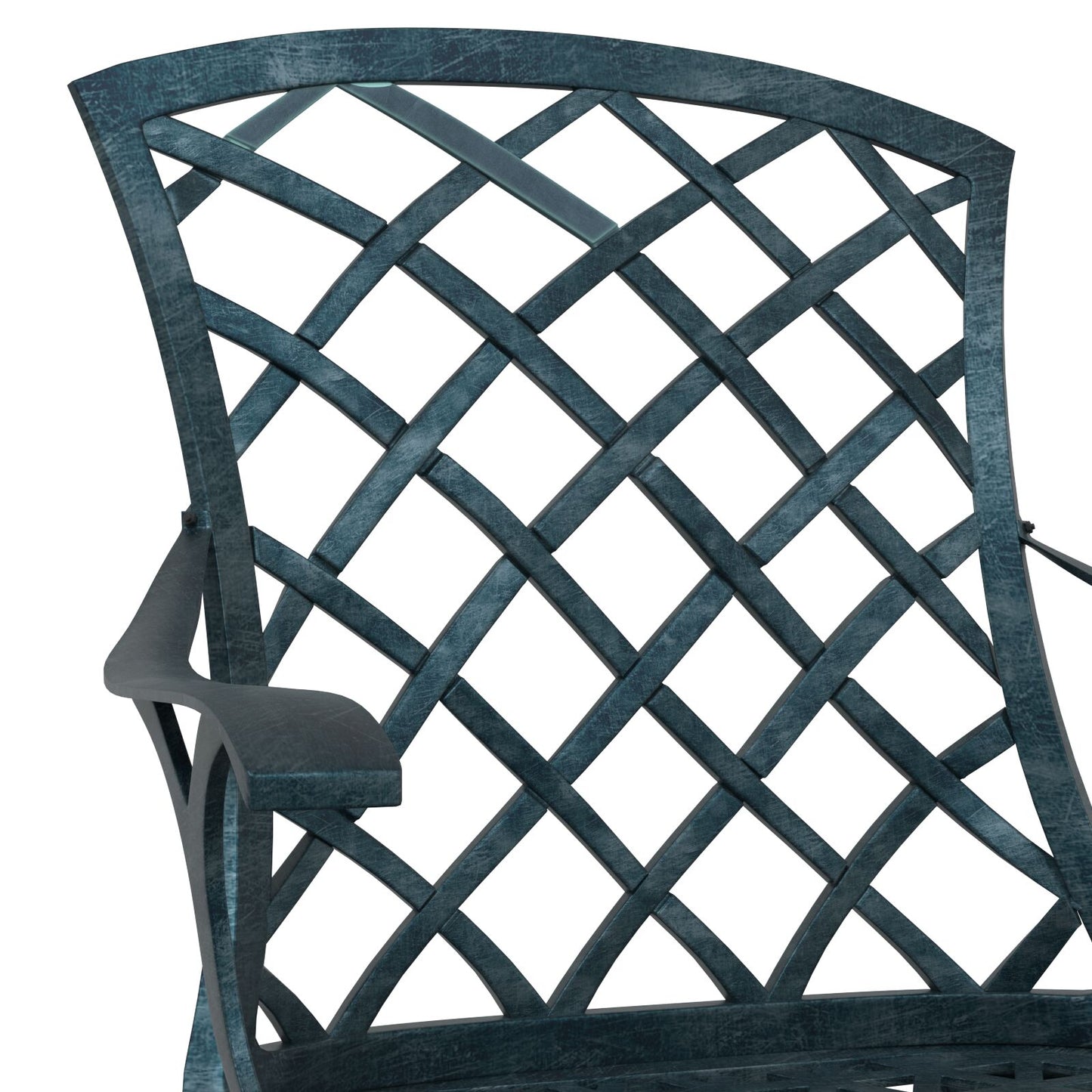 Tuinstoelen Stapelbaar 4 Stuks Groene Gietaluminium