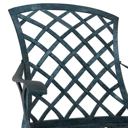 Tuinstoelen Stapelbaar 4 Stuks Groene Gietaluminium