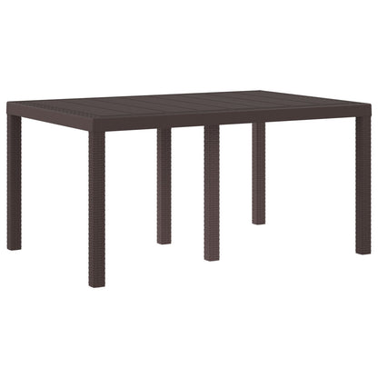 5-Delige Tuin Eettafel Set Met Kussens Bruin Poly Rattan
