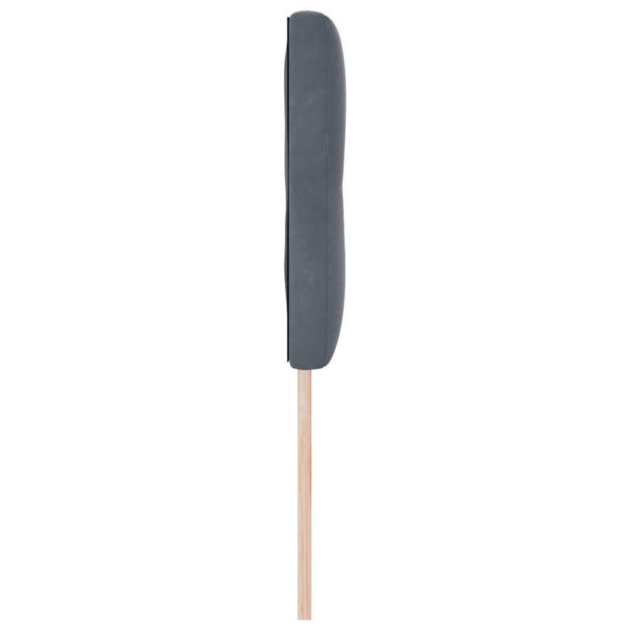 Hoofdsteun Knop Tufted Fluwel Donkergrijs 140 cm Laag hoofdbord