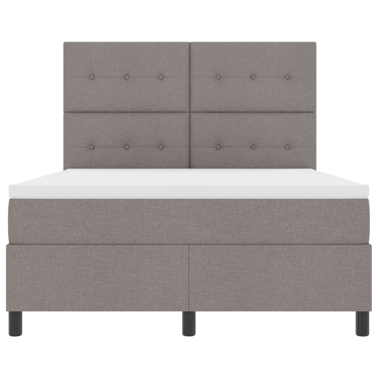 Boxspringbed Met Matras Stof Taupe 140 x 200 cm Met knopen