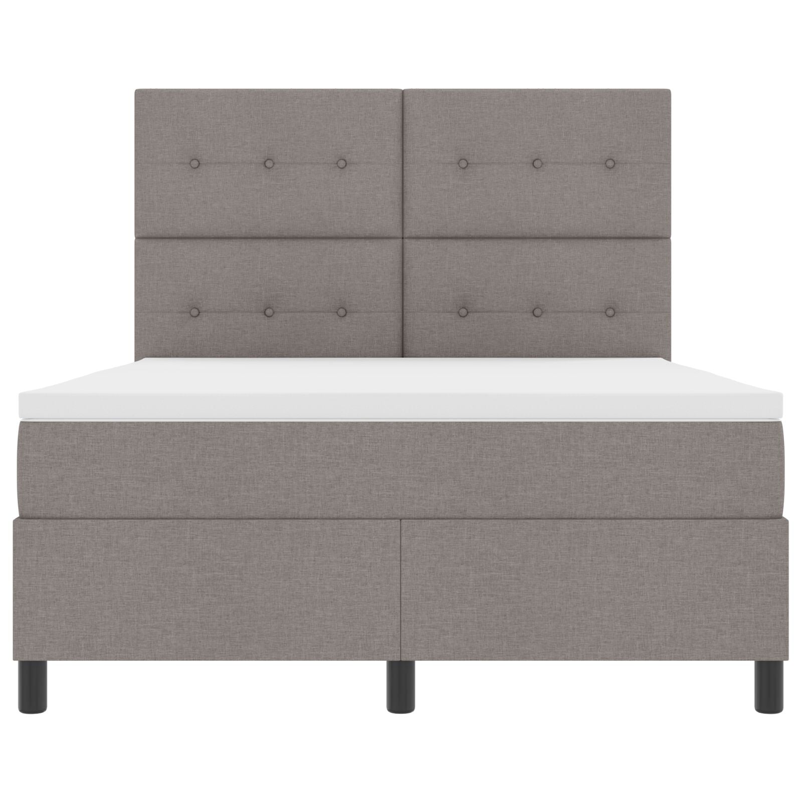 Boxspringbed Met Matras Stof Taupe 140 x 200 cm Met knopen