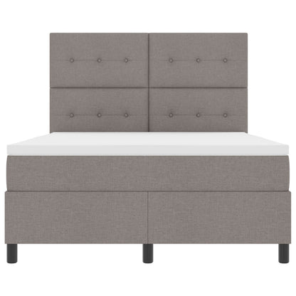 Boxspringbed Met Matras Stof Taupe 140 x 200 cm Met knopen