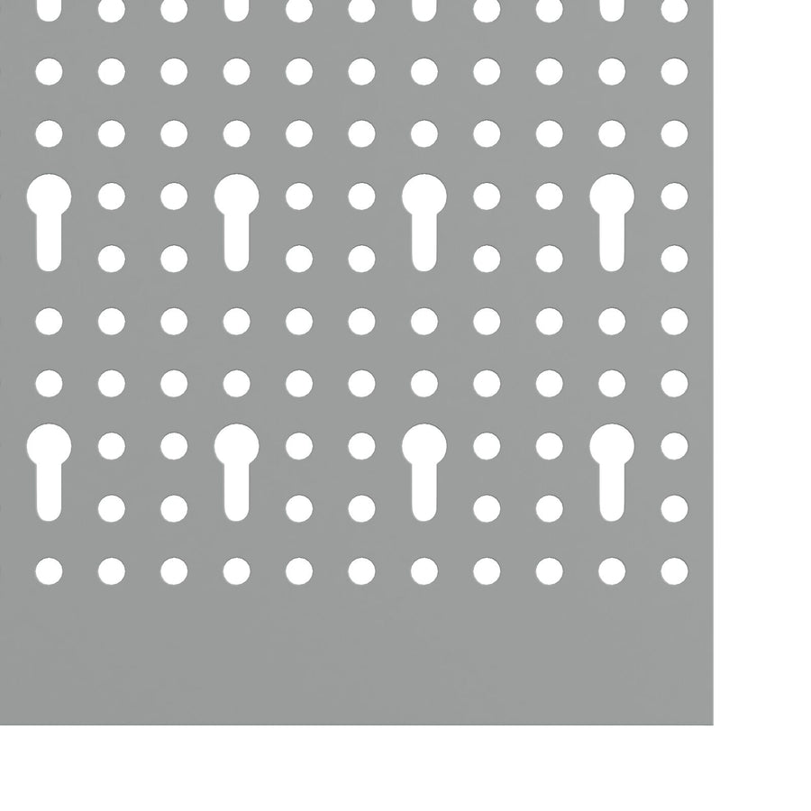 Pegboards 2 Pack Met 8 Accessoires, Grijs, 50X Staal 80 cm