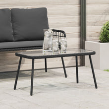 Salontafel 90X45X42 Cm Poly Rattan Zwart