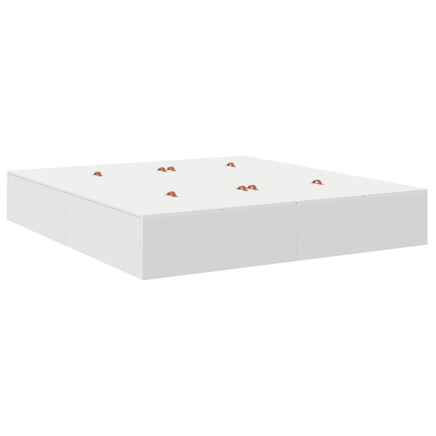 Bedframe Hout Kingsize Opbergbedframe Rechthoekig Wit 200 x 200 cm