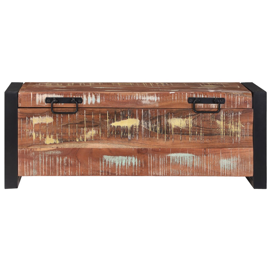 Opbergkisten 80X30X30Cm En Metaal 80 x 30 x 30 cm Massief gerecycled hout