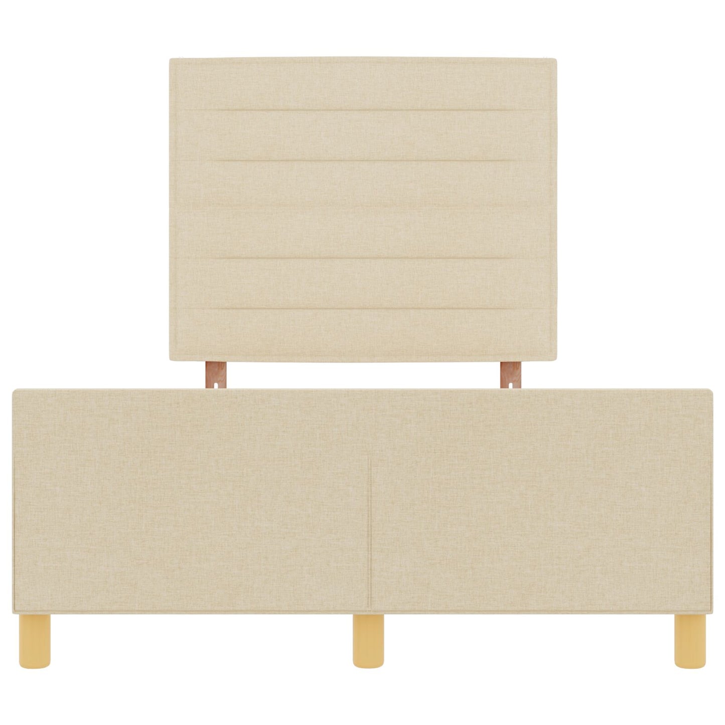 Bedframe Crème 120X200 Cm Bekleding Crème