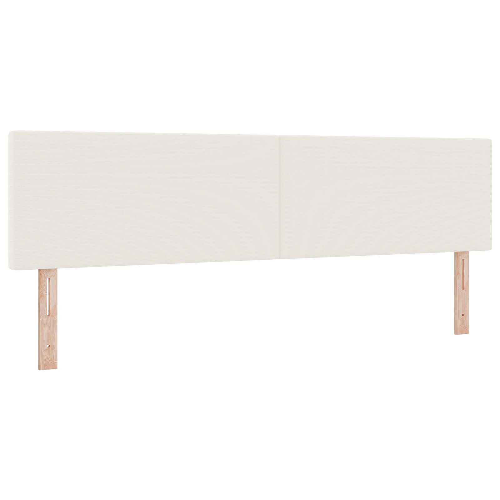 Hoofdbord Eenvoudig Design Corduroy Stof Crème 180 cm Laag hoofdbord