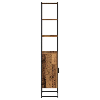 Badkamerkast Oude Hout 33X33X185,5 Cm Ingenieuw Hout