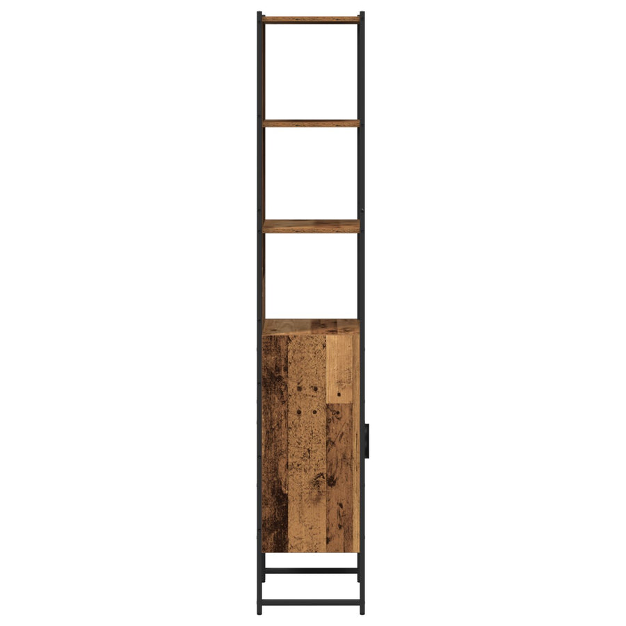 Badkamerkast Oude Hout 33X33X185,5 Cm Ingenieuw Hout