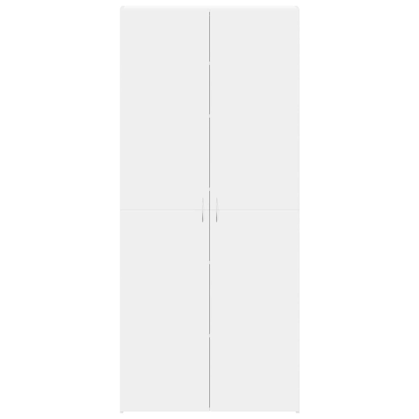 Schoenenkast Wit 80X35.5X180 Cm Gefabriceerd Hout