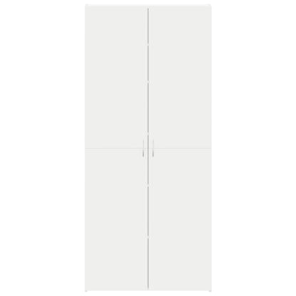 Schoenenkast Wit 80X35.5X180 Cm Gefabriceerd Hout