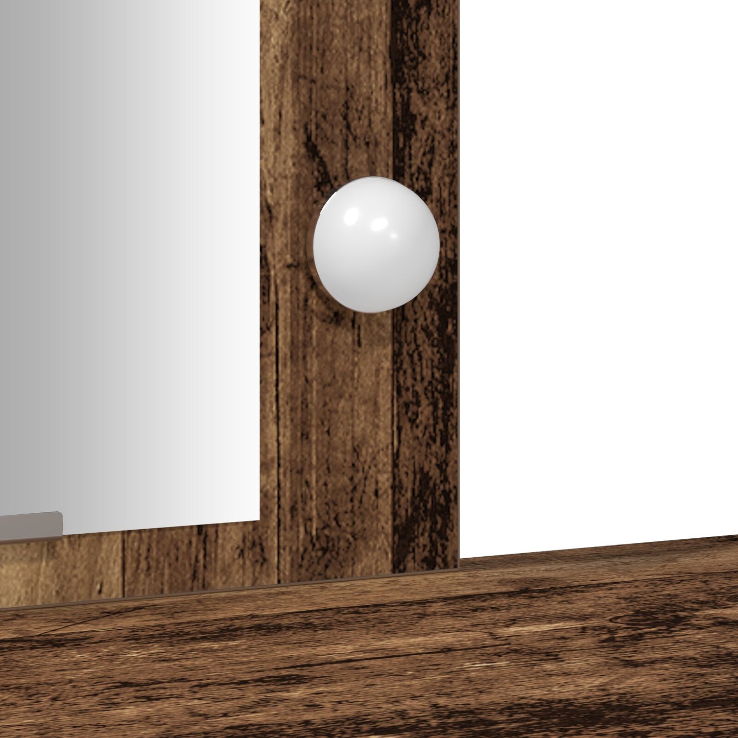 Kaptafel Met Led-Verlichting 102X33X135 Cm Oud hout