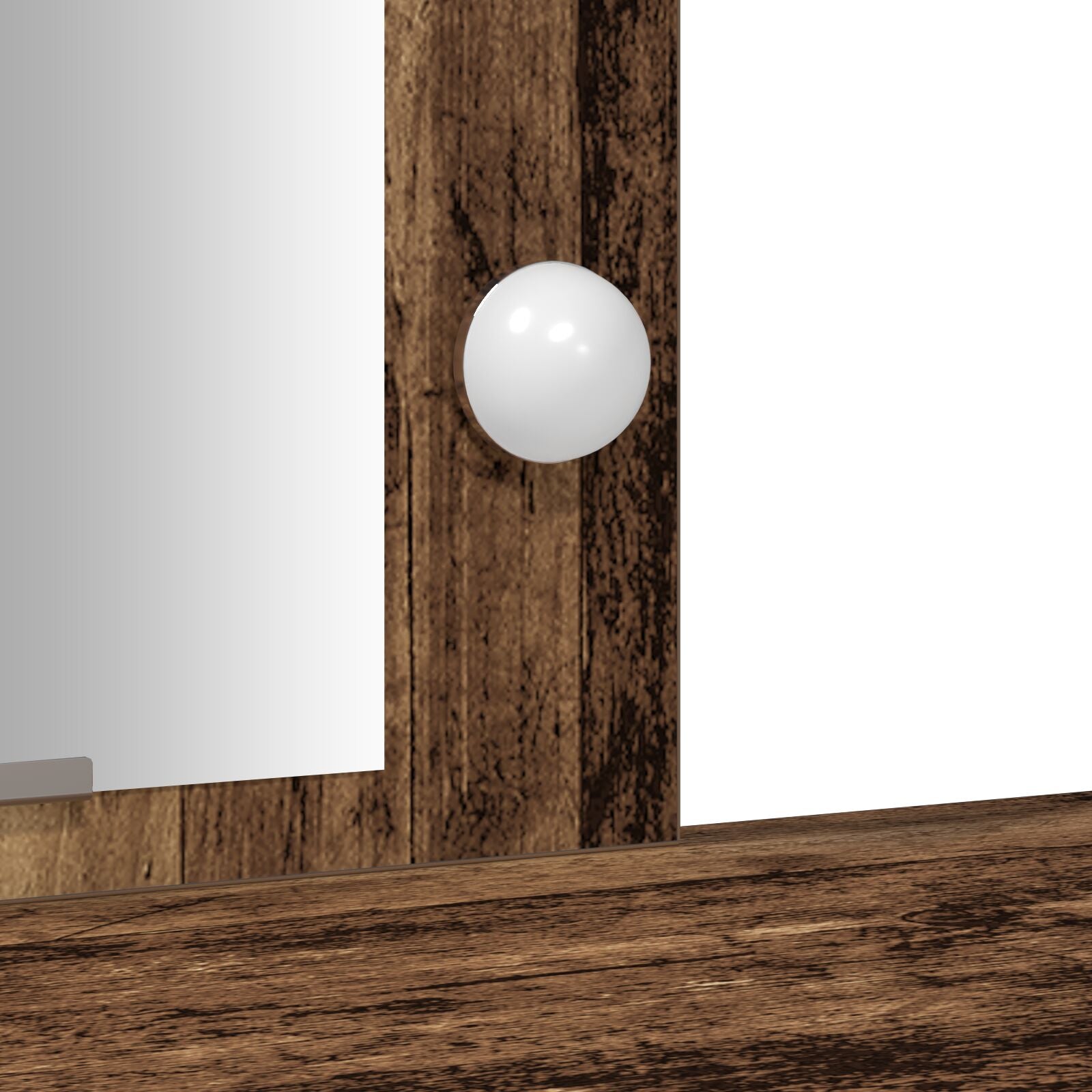 Kaptafel Met Led-Verlichting 102X33X135 Cm Oud hout