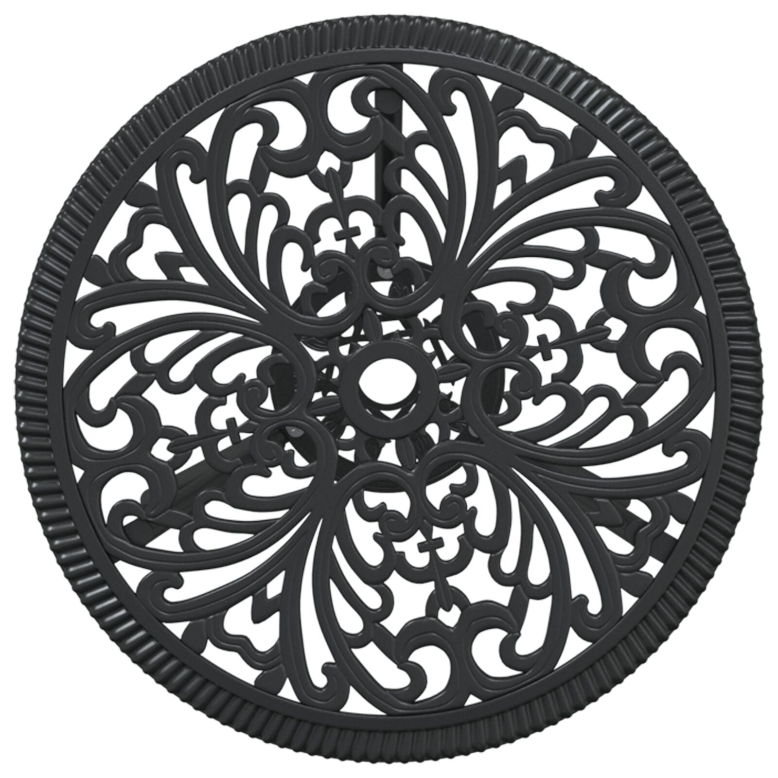 3-Delig Tuin Bistro Set Giet铝 Zwart