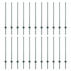 Afrasteringspaal 22 stuks groen 140 cm staal