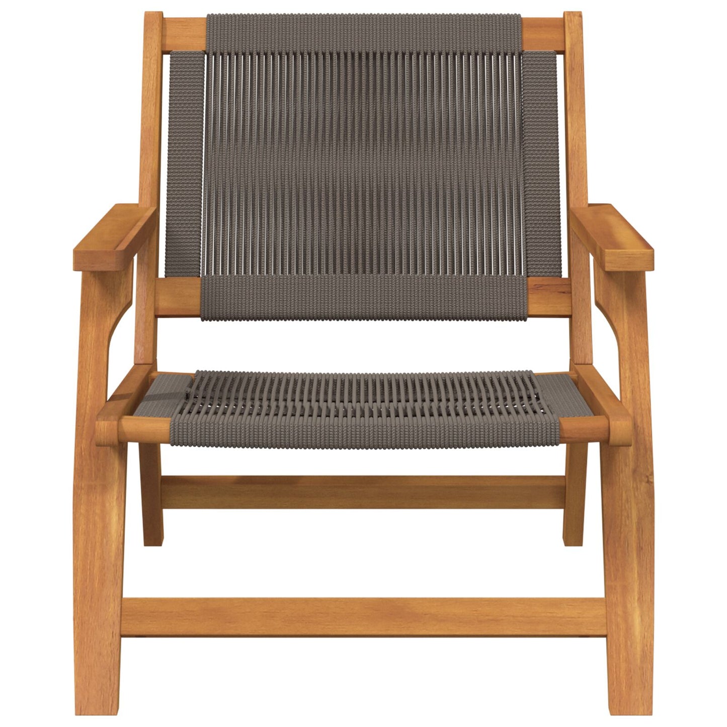 Tuinstoelen 2 Stuks 67X77X73 Cm Massief Acaciahout Grijs 2x stoel