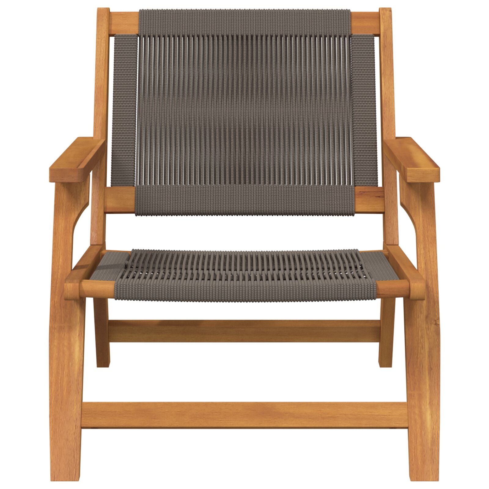 Tuinstoelen 2 Stuks 67X77X73 Cm Massief Acaciahout Grijs 2x stoel