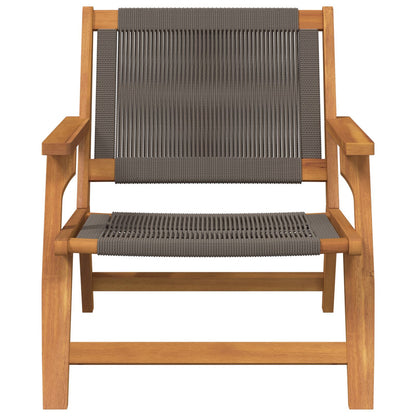 Tuinstoelen 2 Stuks 67X77X73 Cm Massief Acaciahout Grijs 2x stoel
