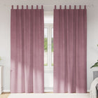 Gordijnen 2 stuks donkerroze 140 x 225 cm fluweel
