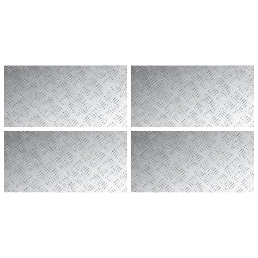 Aluminium Checker Platen 4 St Anti-Slip 80X40 Cm 80 x 40 x 0.2 cm Rechthoekig