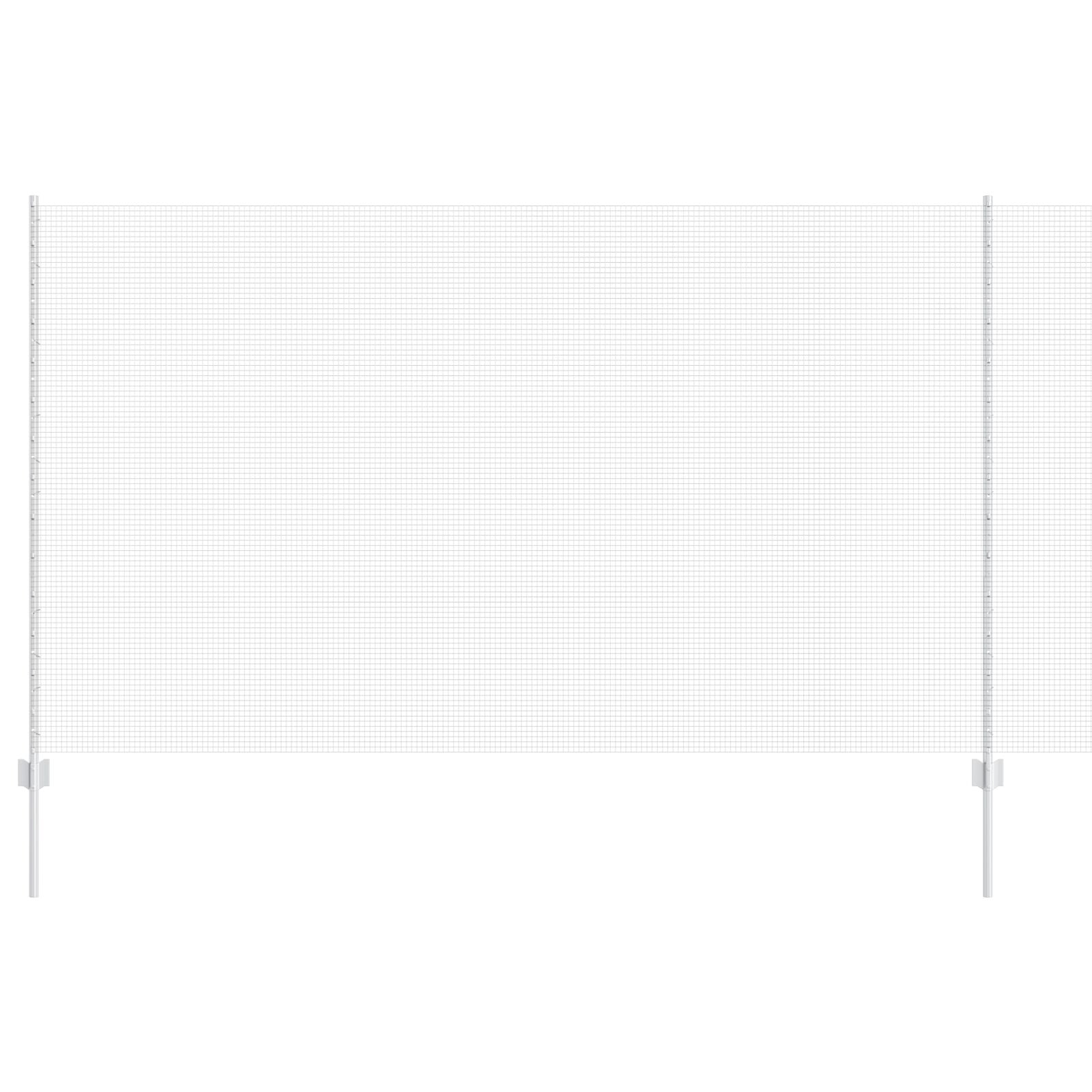 Gelaste Draadafsluiting Met 10 U Palen Zilver 1.4X10 M Staal