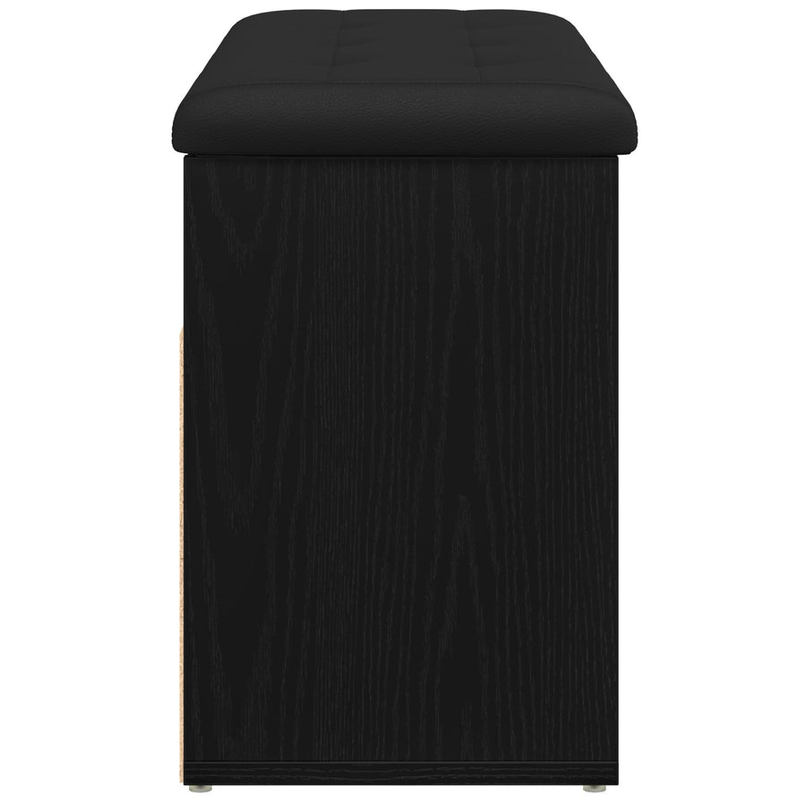 Opbergbank Zwart Eiken 80X30X45 Cm Engineered Wood Zwarte eiken