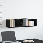 Wall Shelf with Shelf Black Oak 75 x 18 x 18 cm Engineered Wood