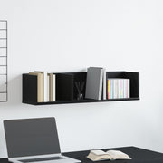 Wandplank 75x18x18 cm zwart eiken bewerkt hout