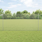 Fence with Post Silver 1.2 x 10 m Steel
