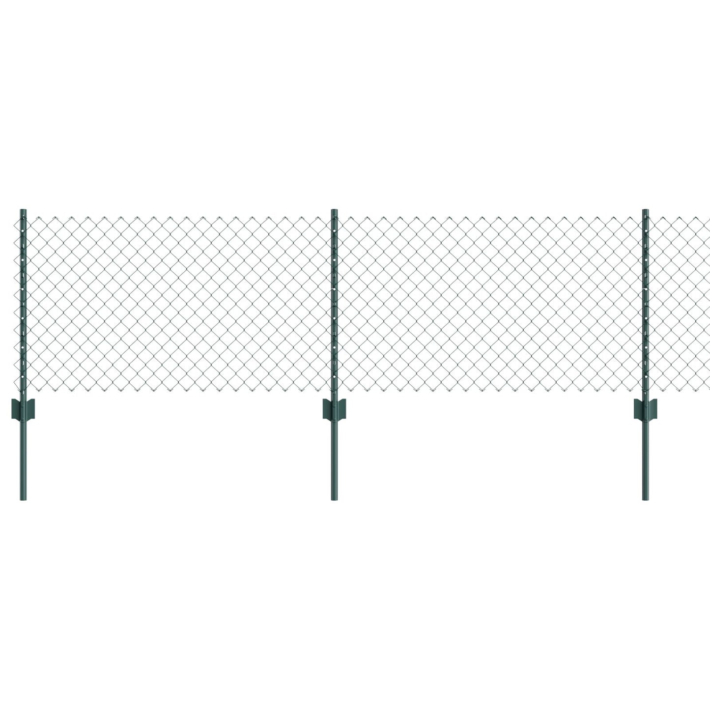 Kettinghek Met 10 U-Palen Groen 0.6X10 M Staal